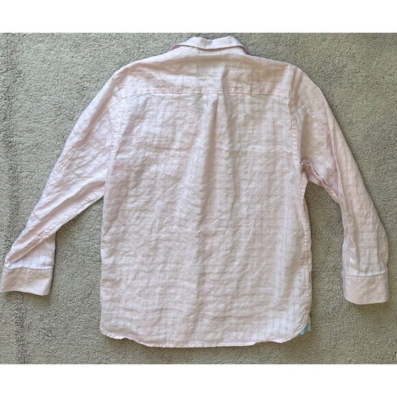 Tommy Bahama Mens Pink Relaxed Linen Long-Sleeve Button-Up Shirt Size Medium - Picture 2 of 13